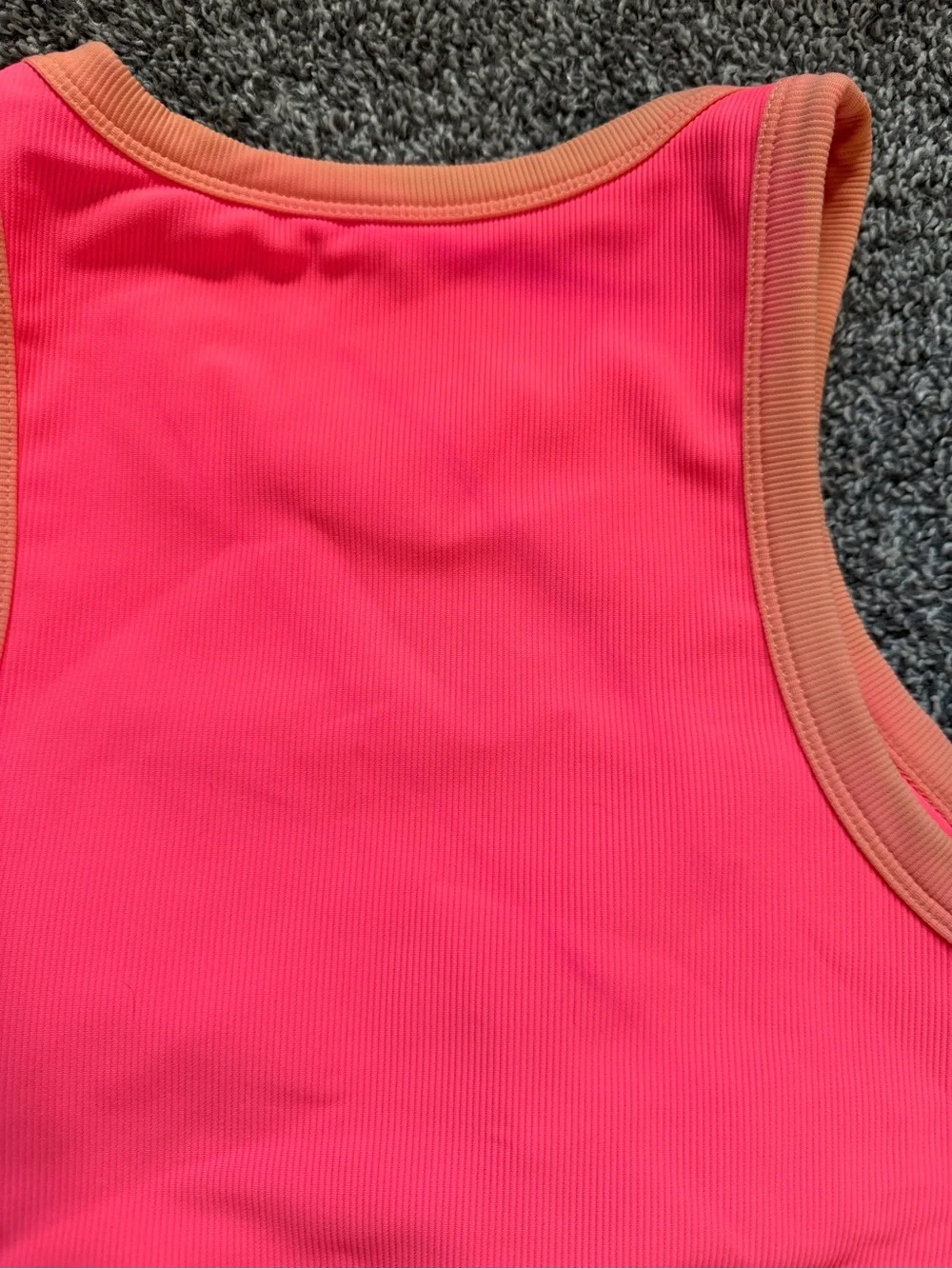 Wilo The Label Ribbed Sports Bra Leggings Set Pink Peach Size Small